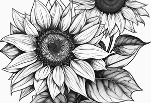 sunflower in crystal form tattoo idea