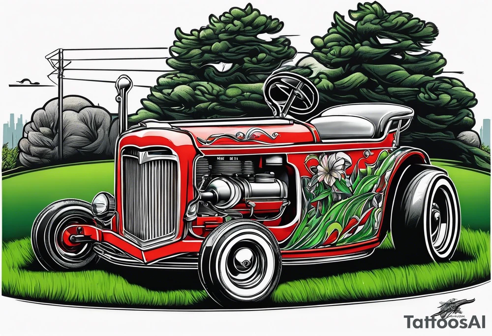 Don Draper mowing the lawn tattoo idea