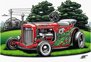 Don Draper mowing the lawn tattoo idea
