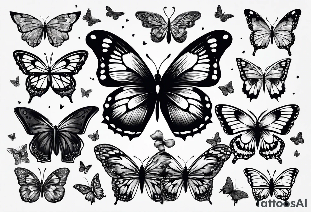 Butterflies tattoo idea