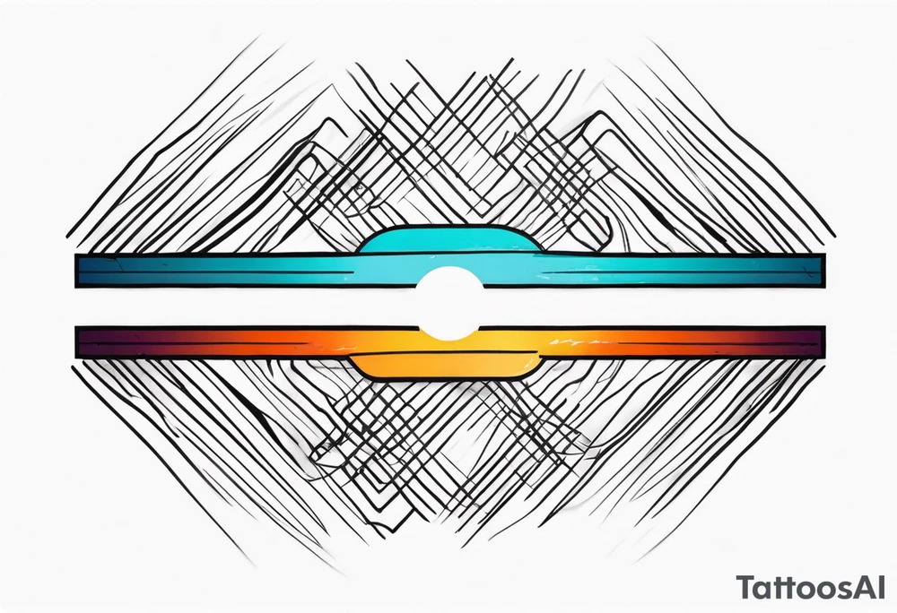 armband tattoo, masculine, narrow, horizontal with electromagnetic field pattern tattoo idea