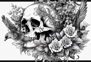 memento mori with fallen angles around it tattoo idea