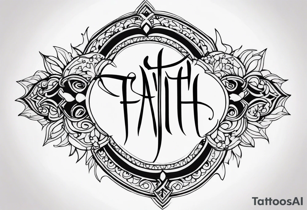 faith text tattoo idea
