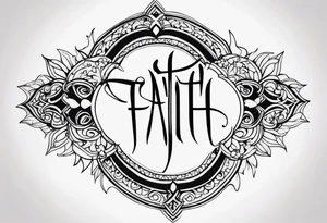 faith text tattoo idea