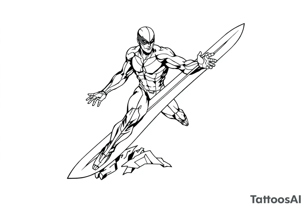 Silver Surfer comic accurate tattoo idea