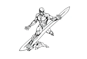 Silver Surfer comic accurate tattoo idea