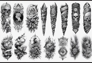 armsleeve realistic tattoo idea