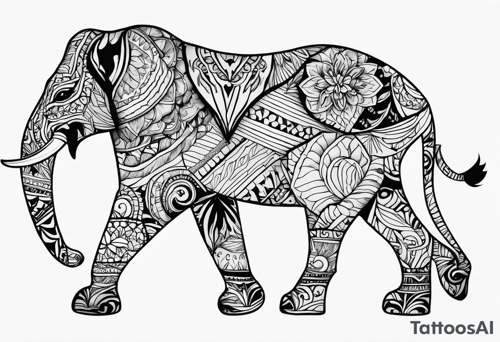 Jungel, olifant, tijger, beer, leeuw, cameleon tattoo idea