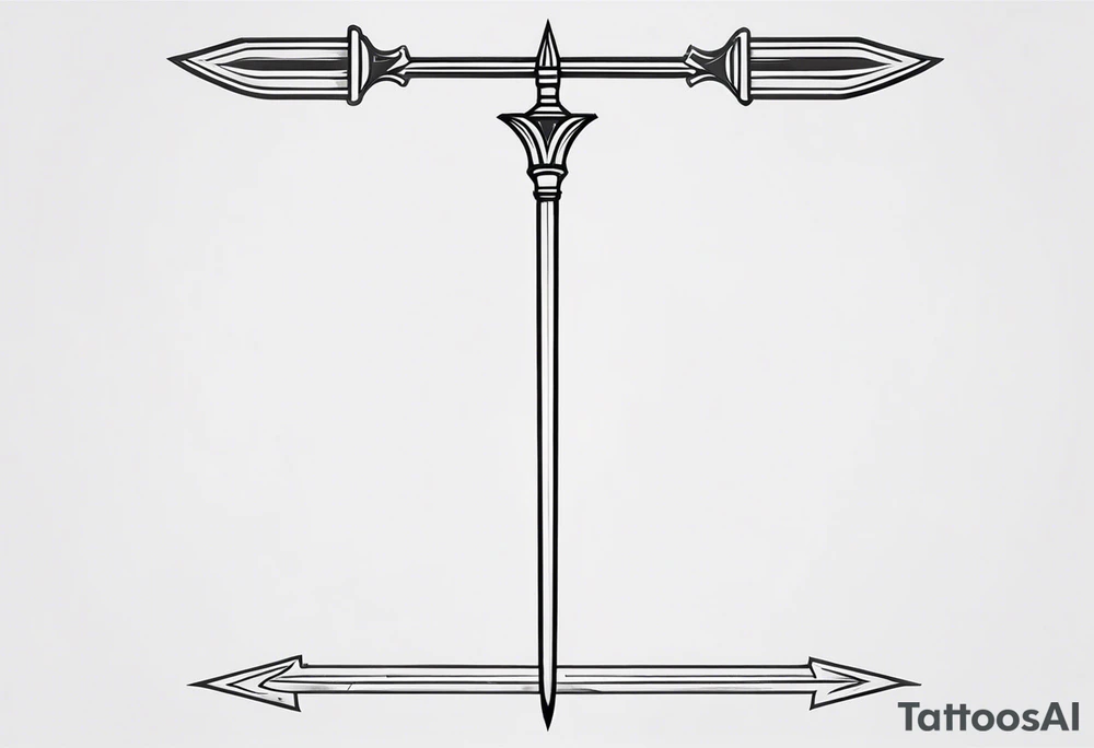 Ancient spartan spear symbol tattoo tattoo idea