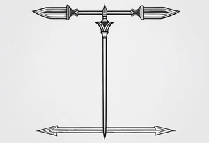 Ancient spartan spear symbol tattoo tattoo idea