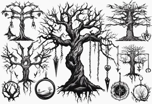 Hanging tree tattoo idea