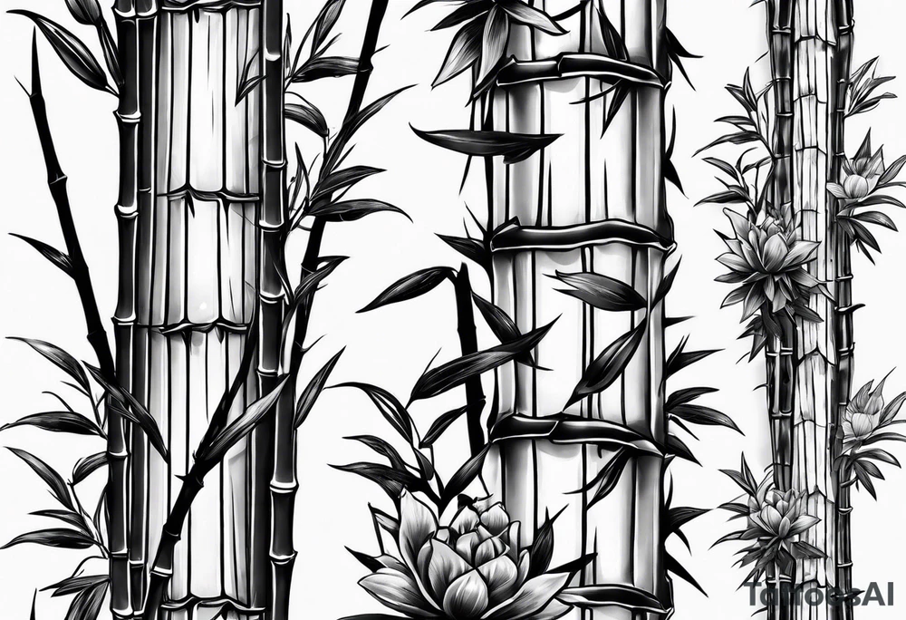 bamboo shoots without flowers tattoo idea