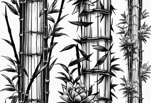 bamboo shoots without flowers tattoo idea