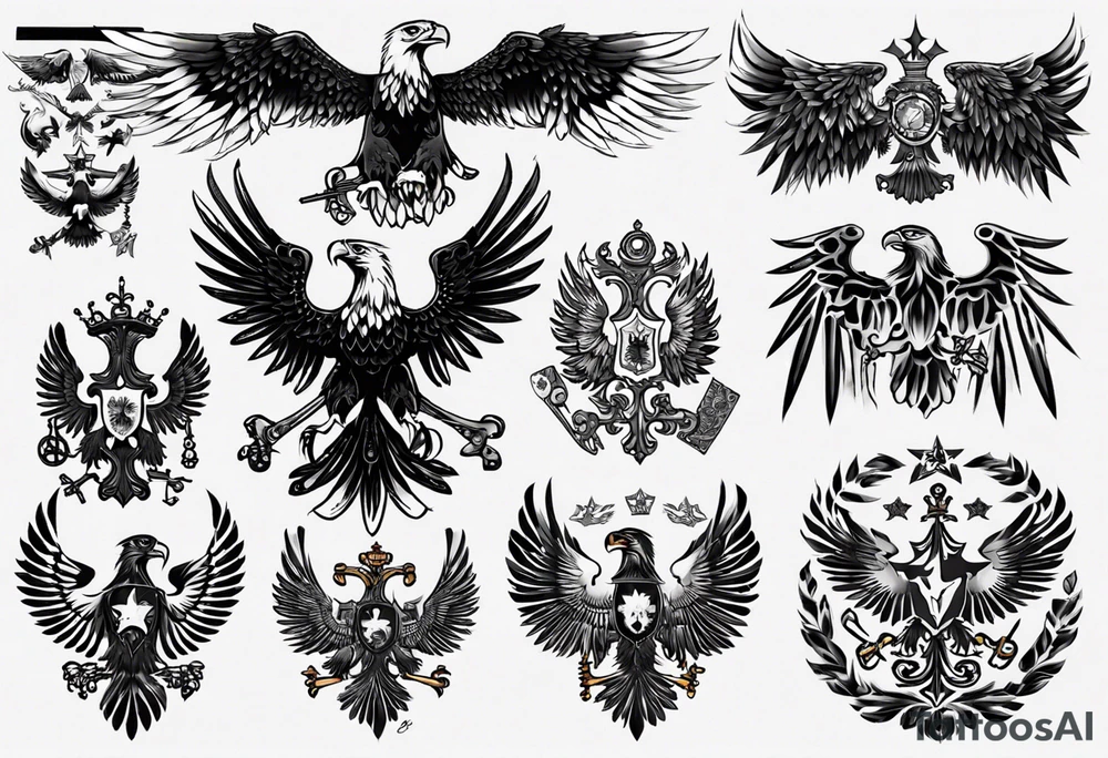 russian eagle tattoo idea