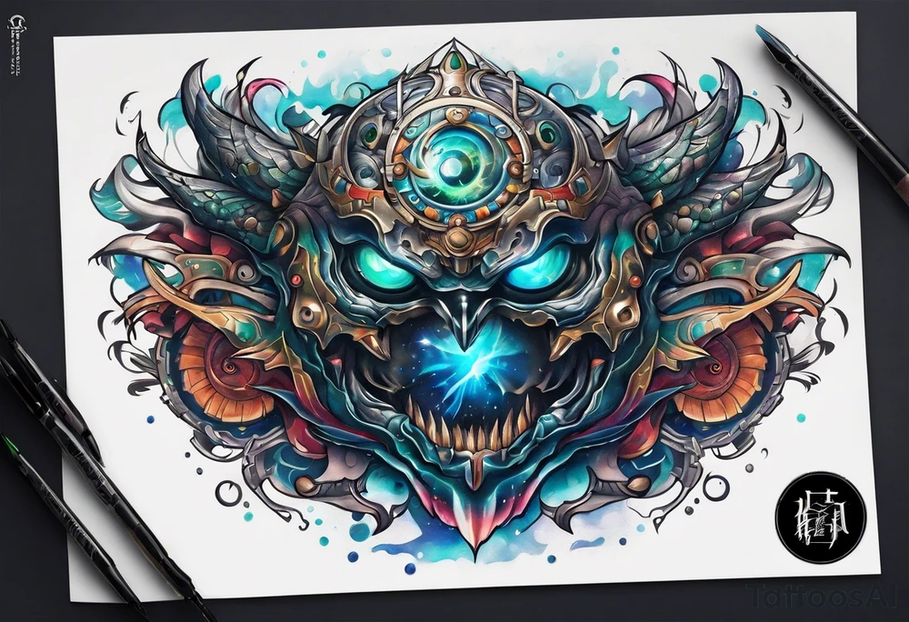 Space monster tattoo idea