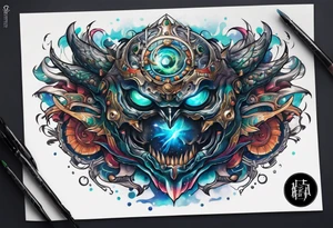 Space monster tattoo idea