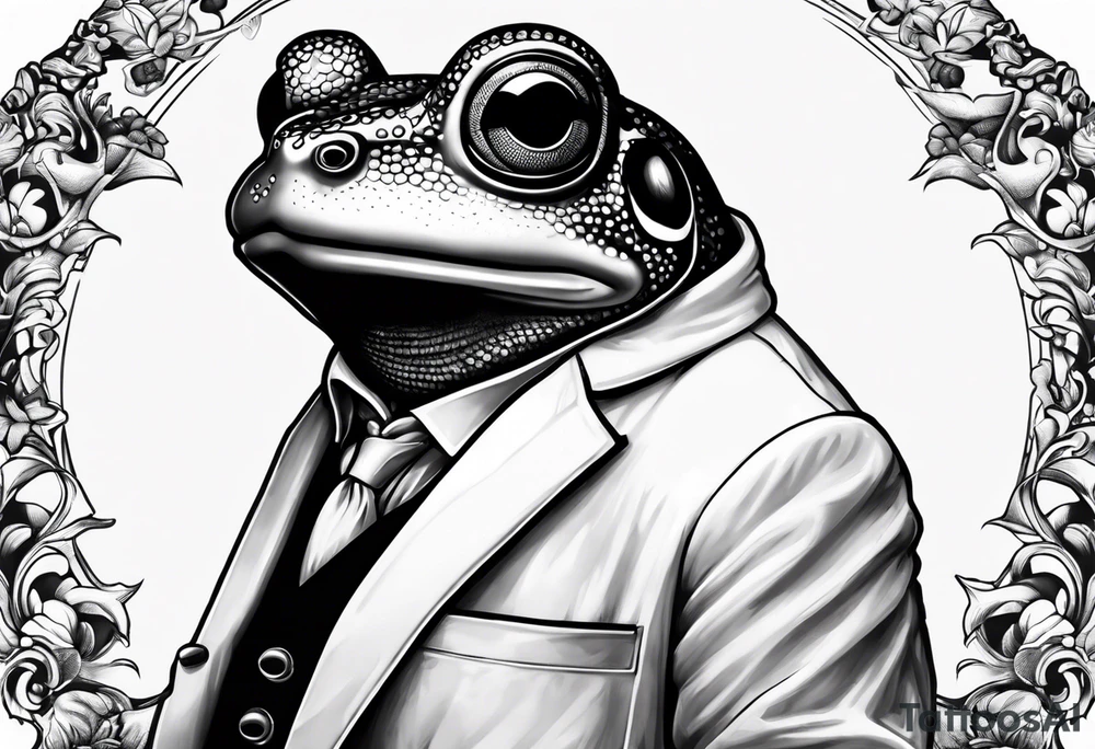 Toad wearing a lab coat tattoo idea