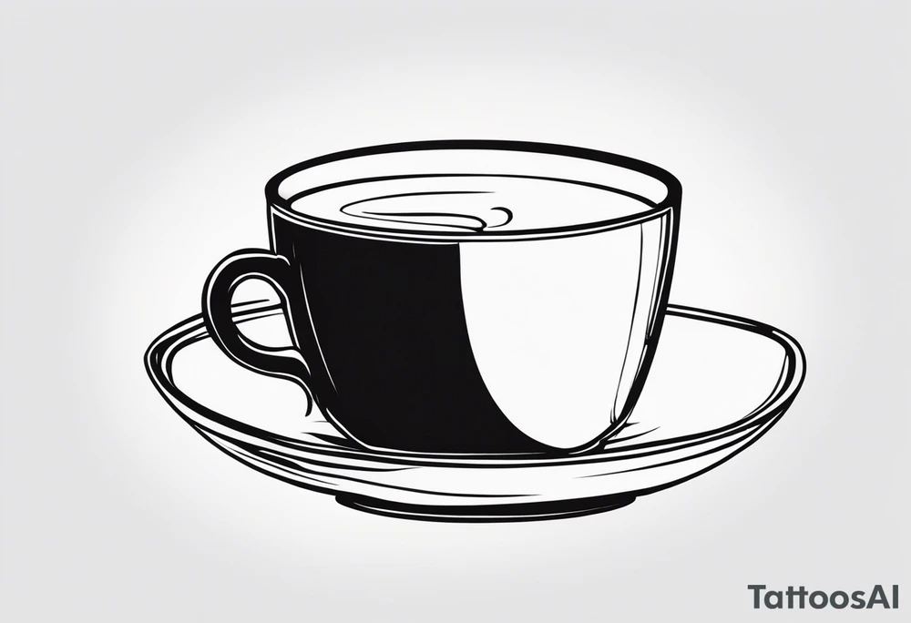 The outside should look like a stamp. So a stylus edge and a square and on the inside there should be a drawing of a Turkish teacup, i.e. a chai.
Der rand ist wichtig die Tasse muss im Viereck sein tattoo idea