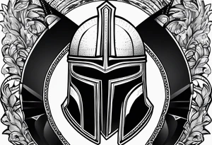 If you’re going thru hell keep going text wrapped around a spartan helmet. tattoo idea