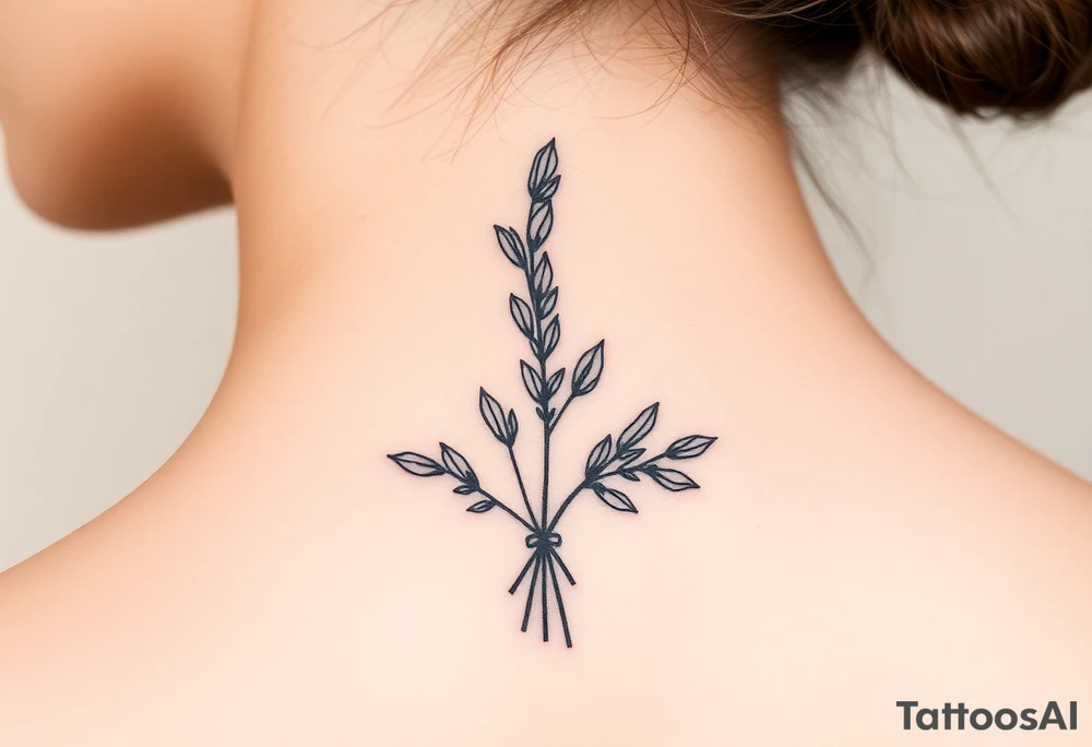 sage bundle tattoo idea