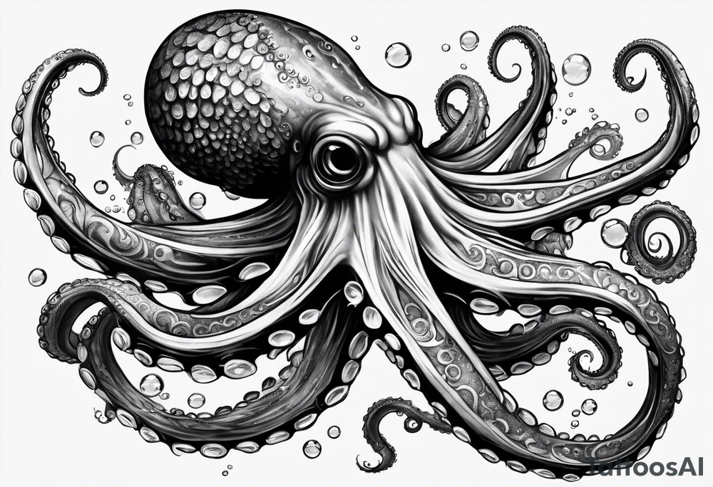 Under water octopus tattoo idea