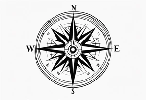 Vintage Compass tattoo idea