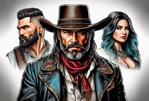 Western movie tattoo idea