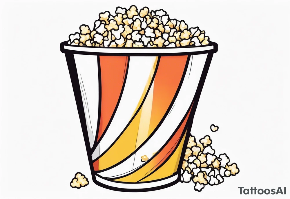 popcorn bucket tattoo idea