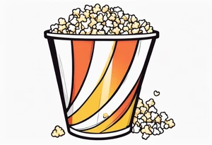 popcorn bucket tattoo idea