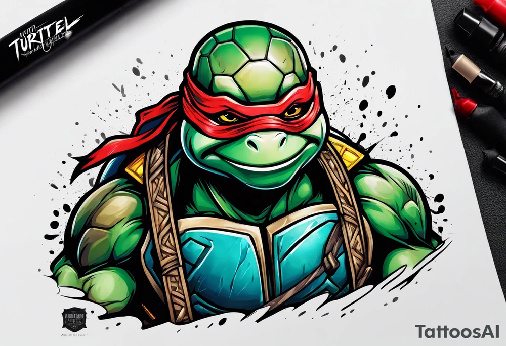 Ninja turtle mask tattoo idea