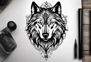 Magic wolf tattoo. tattoo idea
