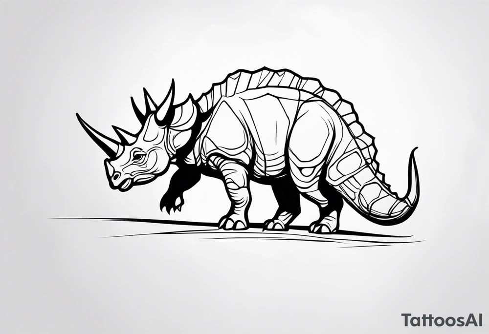 Triceratops tattoo idea