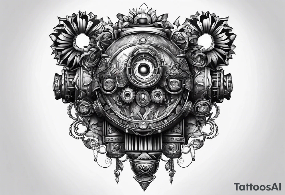 caboclo de lança robotizado tattoo idea