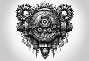 caboclo de lança robotizado tattoo idea