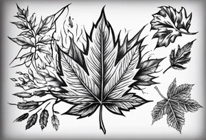 a tattoo that goes good with leafes tattoo idea