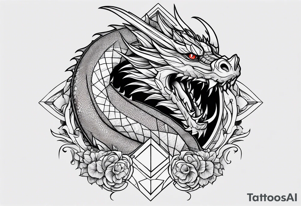 Dragon leg tatto tattoo idea