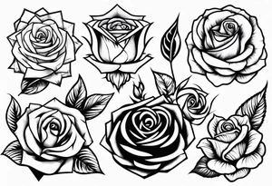 Variety rosebrains flash sheet tattoo idea