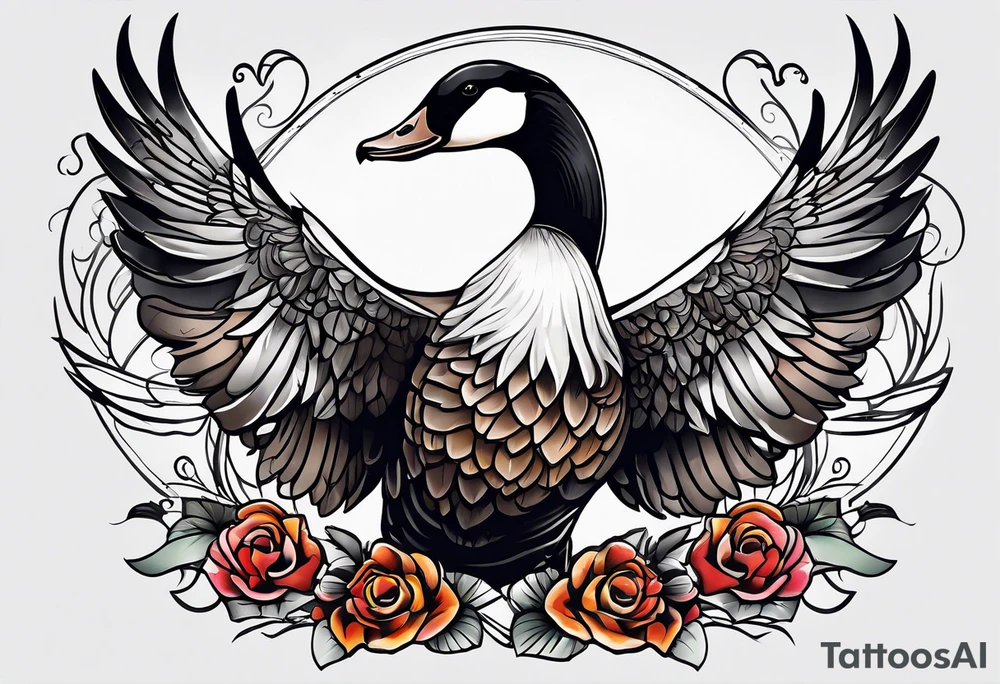 Goose wing tattoo idea