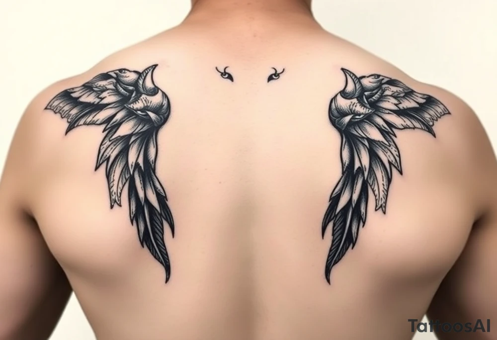 Fully naked lady with big boobs tattoo idea