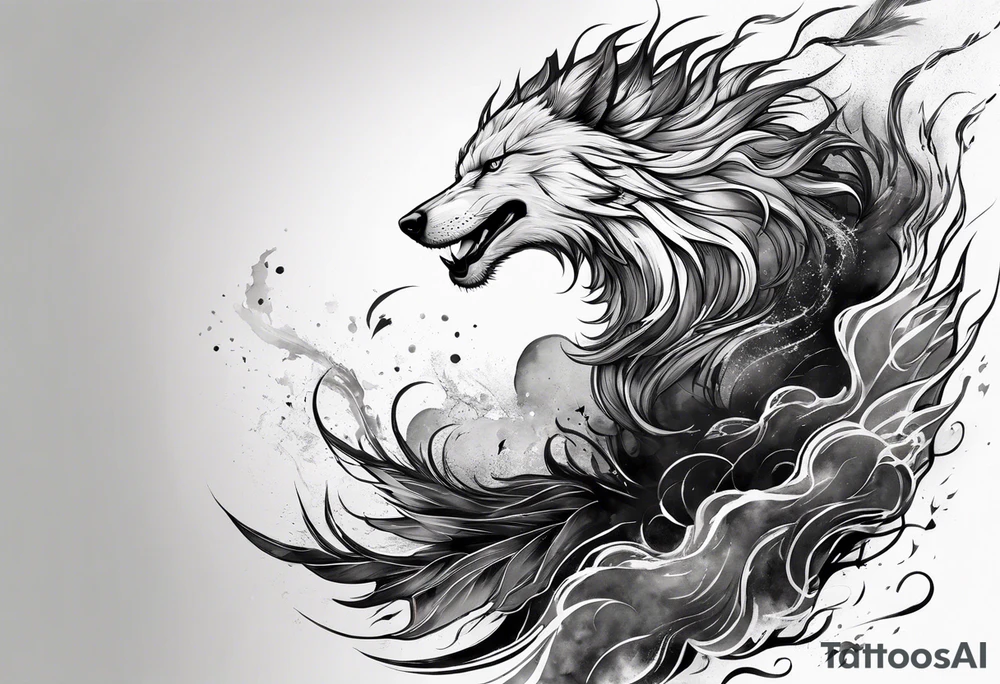 a lighting bolt storm tattoo idea
