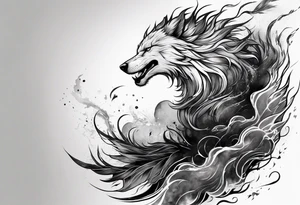 a lighting bolt storm tattoo idea