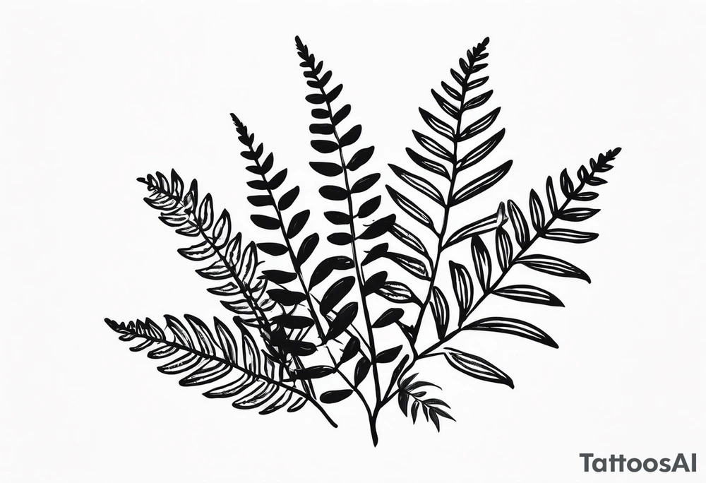 Lush Fern Leaves tattoo idea