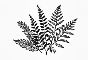 Lush Fern Leaves tattoo idea