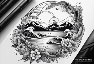 Mythical sea tattoo idea