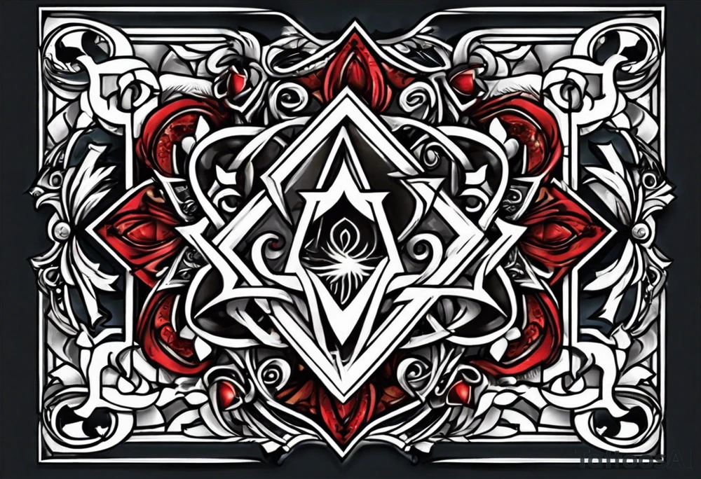 free masonry symbol , rectangle tattoo idea