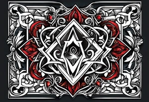 free masonry symbol , rectangle tattoo idea