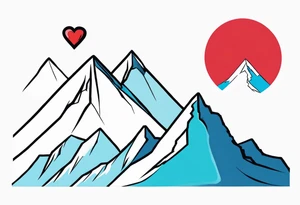 mount everest number 7 and kass with heart tattoo idea