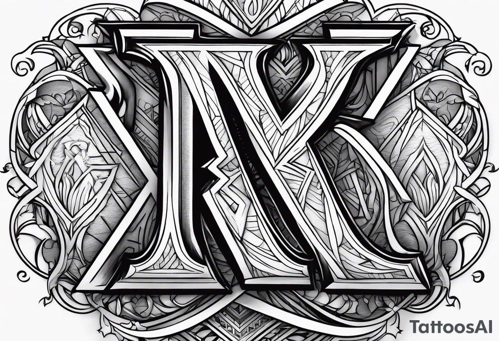 Letters Y and R tattoo idea