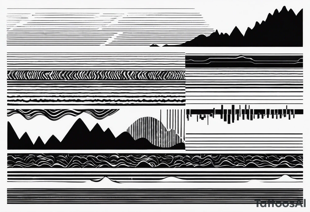 sound frequency in a waveform tattoo idea