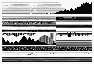 sound frequency in a waveform tattoo idea